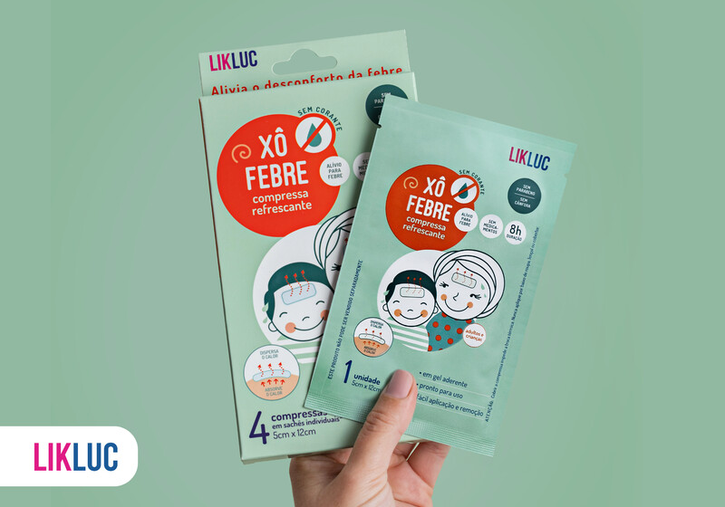 Compressas refrescantes Xô Febre da Likluc