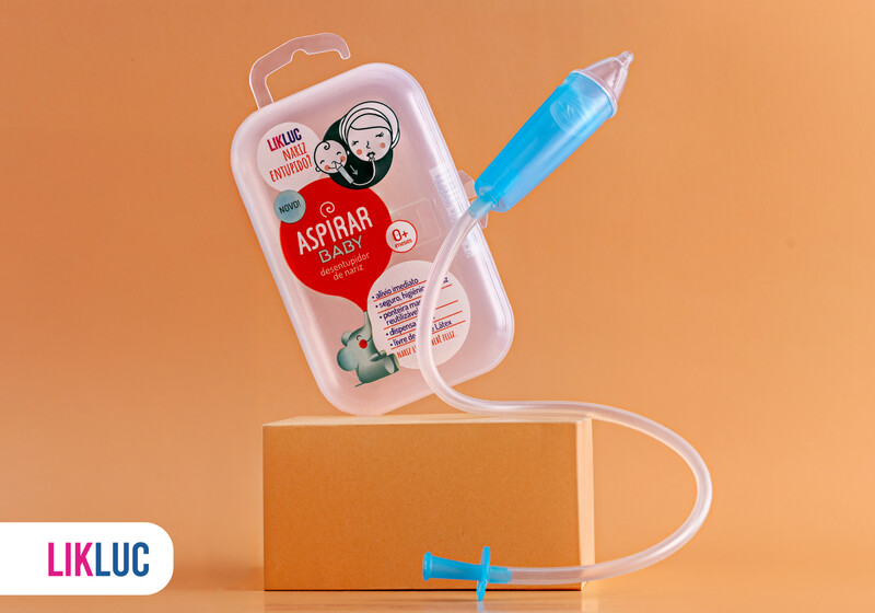 f4fdeef0 405 Aspirador nasal para bebês Likluc em embalagem.