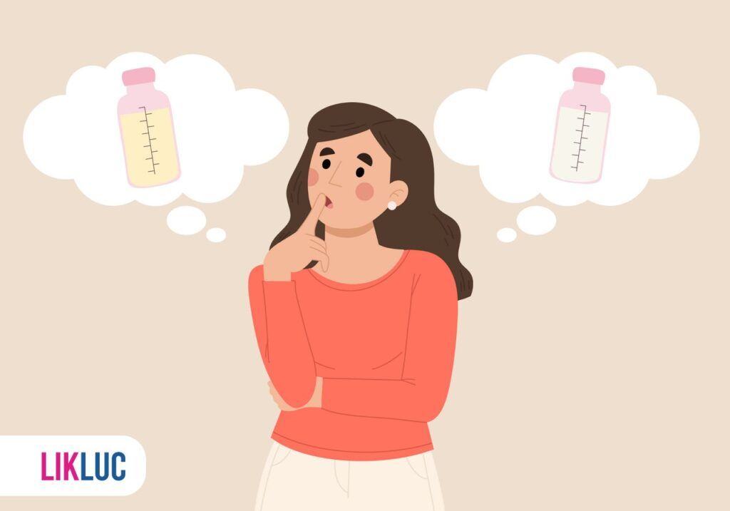 Imagem de uma mãe na dúvida sobre a diferença de colostro e leite materno