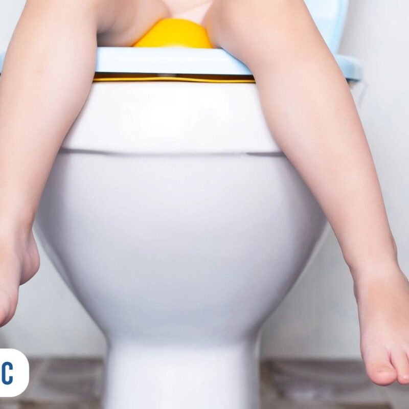 Vaso sanitário com criança sentada
