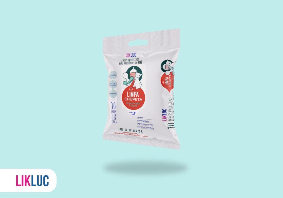 Foto de produto lenço umedecido limpa chupeta likluc