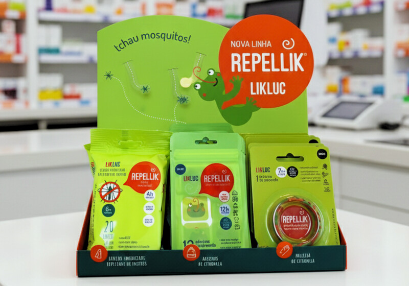 Exibição da nova linha Repellik Likluc contra mosquitos