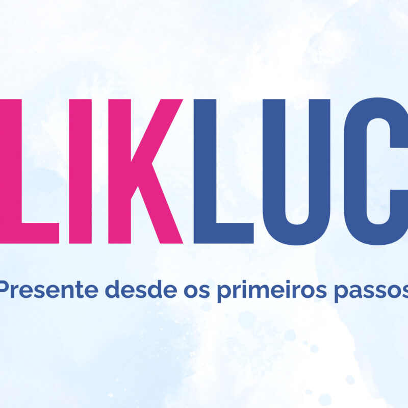 Logo da Likluc com slogan sobre os primeiros passos.
