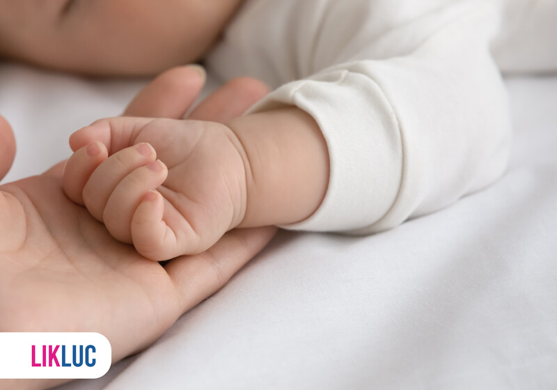 Modelo5 Mão de bebê segurando a mão de um adulto