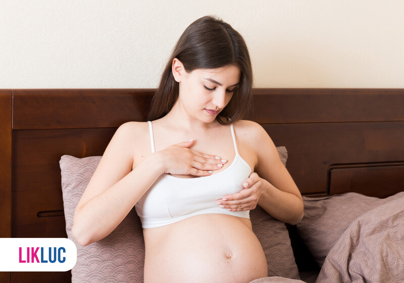 6ec1f0c0 341 Mulher grávida acariciando a barriga na cama